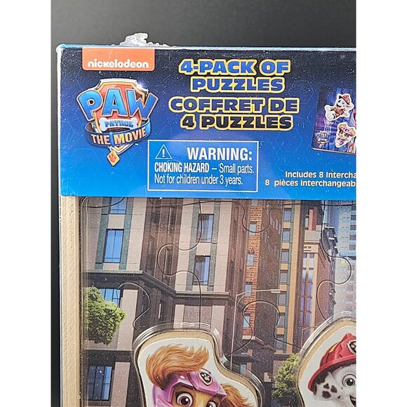 Paw Patrol The Movie 4-Pack Of Wooden Puzzles With Jumping Characters & 24-Piece - Picture 2 of 10
